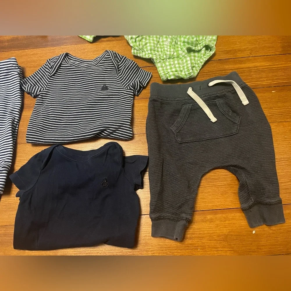 GAP Baby 10 Piece Clothing Set - Blue, Green, Navy Size 3-6 Months